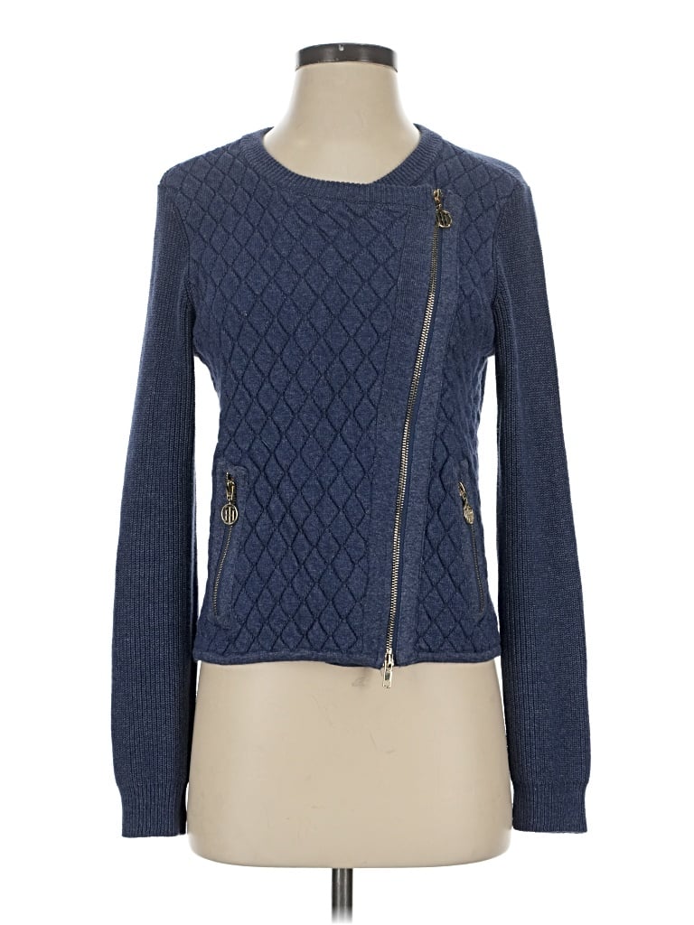 Pre-owned Tommy Hilfiger Cardigan Sweater In Blue