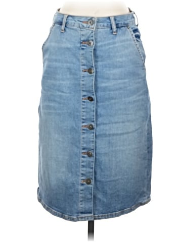 Pilcro and the Letterpress Denim Skirt (view 1)