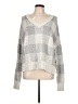 William Rast Checkered-gingham Gray Pullover Sweater Size L - photo 1