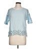 Bongo 100% Rayon Blue Short Sleeve Blouse Size L - photo 1