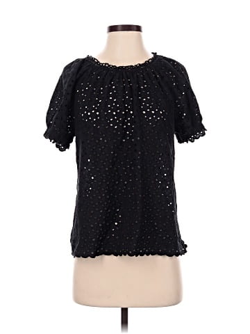 Velvet Short Sleeve Blouse (view 1)
