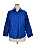 Chico's 100% Cotton Blue 3/4 Sleeve Button-Down Shirt Size XL (3) - photo 1