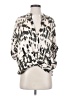 SOFIA Animal Print Silver 3/4 Sleeve Blouse Size S (estimated) - photo 1