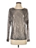 Halston Heritage 100% Polyester Metallic Silver Pullover Sweater Size S - photo 1