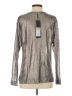 Halston Heritage 100% Polyester Metallic Silver Pullover Sweater Size S - photo 2