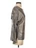 Halston Heritage 100% Polyester Metallic Silver Pullover Sweater Size S - photo 4