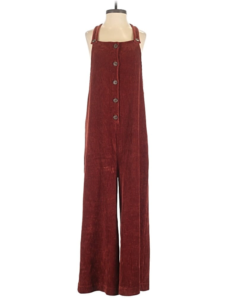 Pre-owned Texture & Thread Madewell Jumpsuit In Burgundy