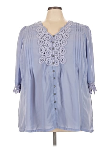 Denim 24/7 3/4 Sleeve Blouse (view 1)