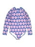 Hanna Andersson Hearts Blue Rash Guard Size 6 - 7 - photo 1