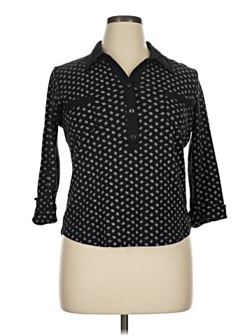 Karen Scott 3/4 Sleeve Button-Down Shirt (view 1)