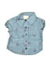 Cat & Jack 100% Cotton Stars Blue Short Sleeve Button-Down Shirt Size Newborn - photo 1