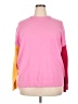 Moa Moa Color Block Pink Pullover Sweater Size 2X - photo 1