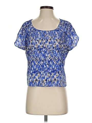 Aqua Short Sleeve Blouse (view 1)