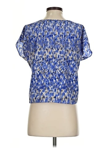 Aqua Short Sleeve Blouse (view 2)