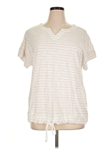 Belle By Kim Gravel Short Sleeve Henley (view 1)