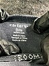 Carter's Print Black Short Sleeve Onesie 0-3 MO / 3 MO - photo 3