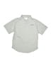 Columbia 100% Polyester Solid Gray Short Sleeve Button-Down Shirt Size 8 - photo 1