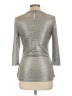 By & By Metallic Silver 3/4 Sleeve Top Size L - photo 2