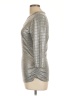 By & By Metallic Silver 3/4 Sleeve Top Size L - photo 5