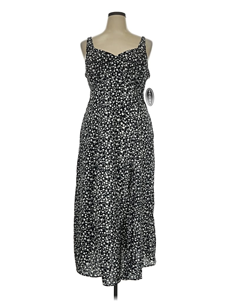 Pre-owned Scoop Casual Dress In Black