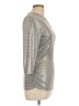 By & By Metallic Silver 3/4 Sleeve Top Size L - photo 4