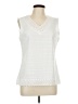 Chances R White Sleeveless Blouse Size L - photo 1