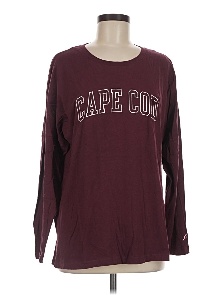Pre-owned League Long Sleeve T-shirt In Burgundy