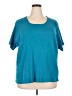 Basic Editions 100% Cotton Teal Short Sleeve Top Size 2X - photo 1