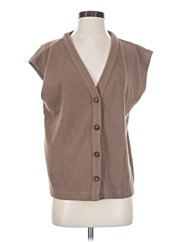 Madewell Ribbed Button-Up Sweater Vest (view 1)