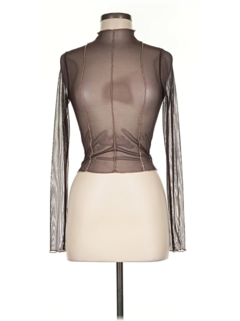 Pre-owned Windsor Long Sleeve Top Brown Turtleneck Tops