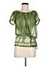 Sunny Leigh 100% Polyester Green Short Sleeve Blouse Size M - photo 1