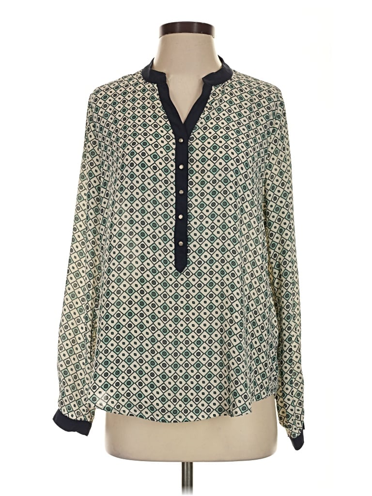 Pre-owned Love 21 Long Sleeve Blouse In Green