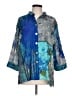 John Mark Color Block Blue 3/4 Sleeve Button-Down Shirt Size L (estimated) - photo 1