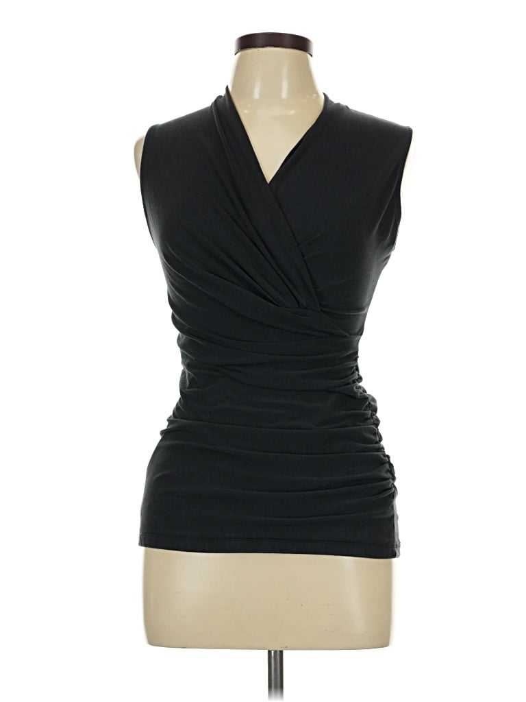 Pre-owned Peruvian Connection Sleeveless Blouse In Black