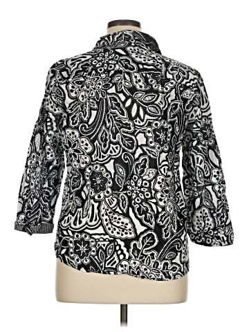Karen Scott 3/4 Sleeve Button-Down Shirt (view 2)