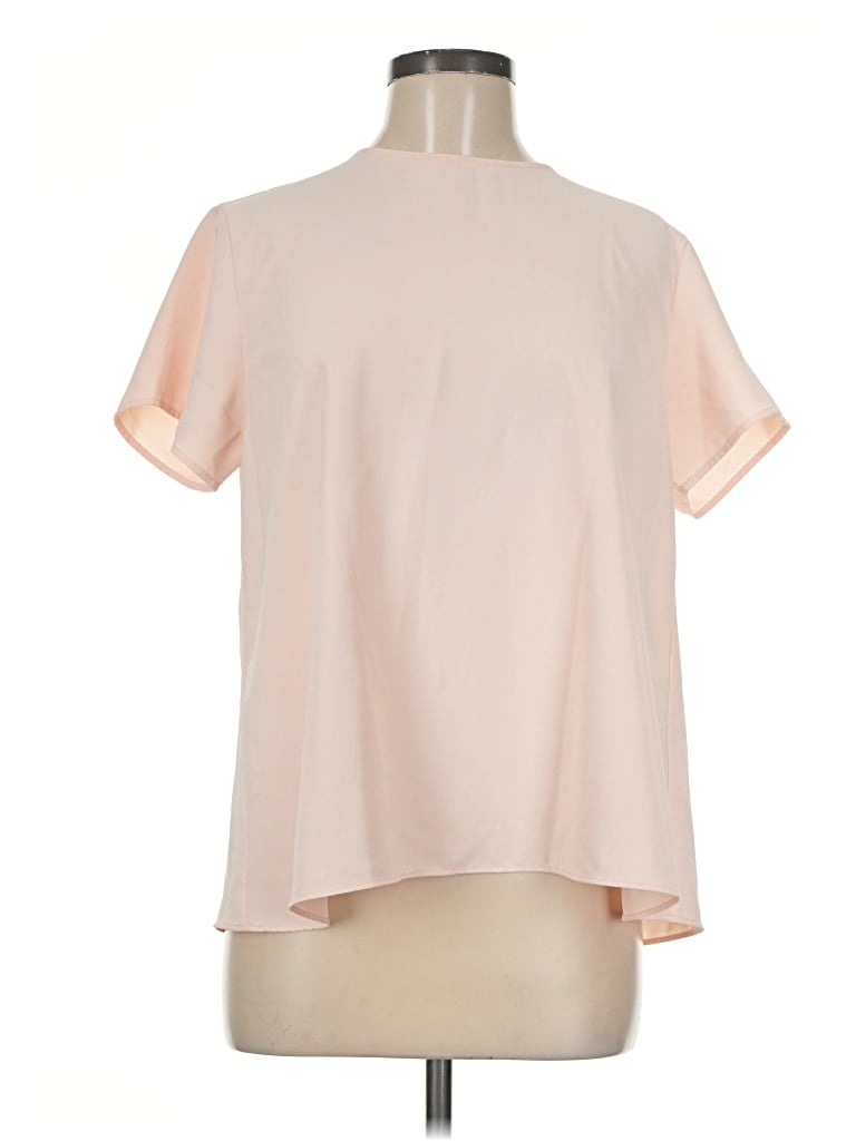 Pre-owned Uniqlo Short Sleeve Blouse In Pink