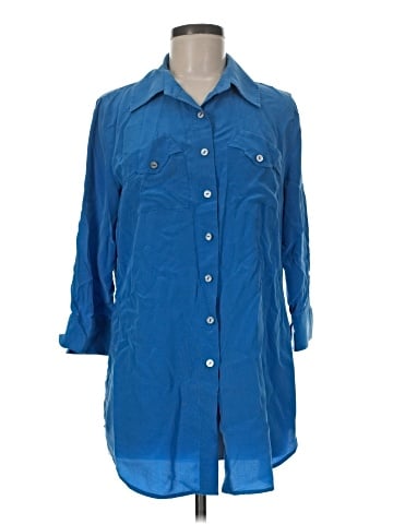 Soft Surroundings 3/4 Sleeve Silk Top (view 1)