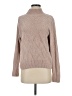 Cynthia Rowley 100% Polyester Chevron-herringbone Tan Turtleneck Sweater Size S - photo 1