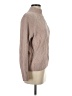 Cynthia Rowley 100% Polyester Chevron-herringbone Tan Turtleneck Sweater Size S - photo 4