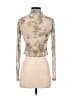 Motel 100% Polyester Camo Tan Long Sleeve Blouse Size XXS - photo 2