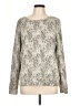 Hinge Animal Print Silver Pullover Sweater Size L - photo 1