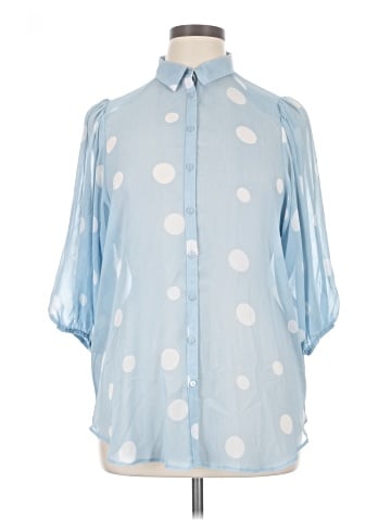 Papaya 3/4 Sleeve Blouse (view 1)