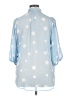 Papaya 100% Polyester Polka Dots Blue 3/4 Sleeve Blouse Size 14 - photo 2