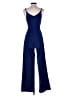 Storee 100% Polyester Solid Blue Jumpsuit Size S - photo 2