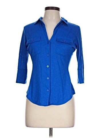 Candie's 3/4 Sleeve Button-Down Shirt (view 1)