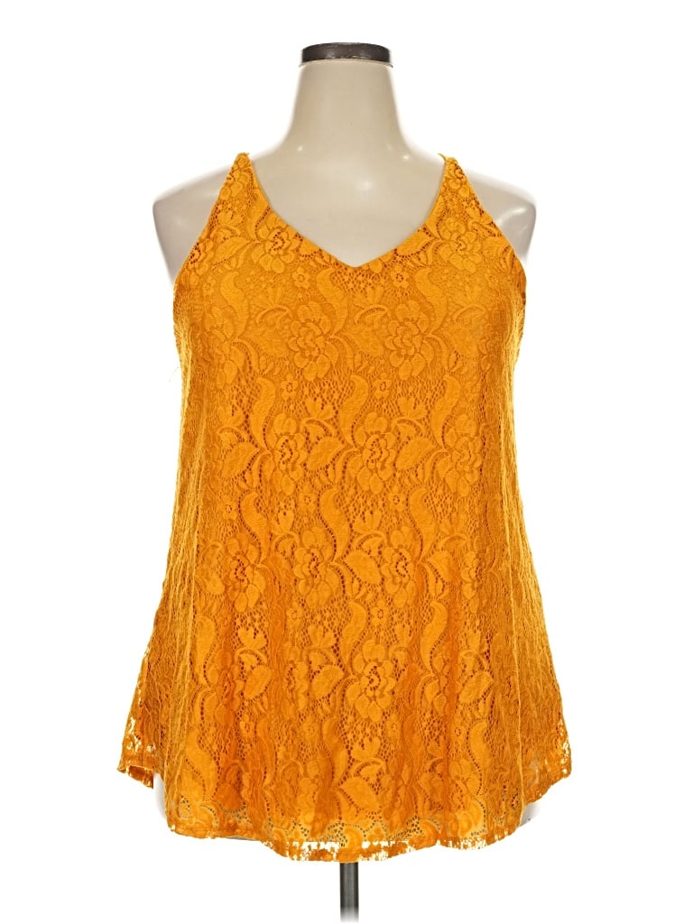Pre-owned First Love Sleeveless Blouse In Orange