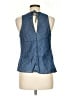 Gap 100% Lyocell Blue Sleeveless Blouse Size M - photo 2