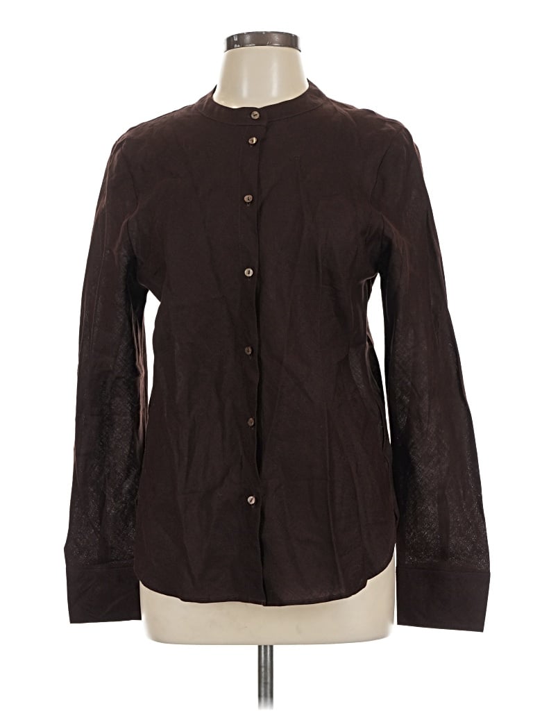 Jcrew Long Sleeve Blouse In Brown