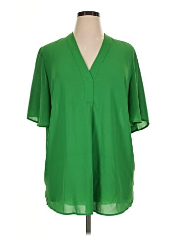 ELOQUII Short Sleeve Blouse (view 1)