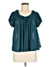 Torrid 100% Polyester Teal Short Sleeve Blouse Size Med Plus (00) - photo 1